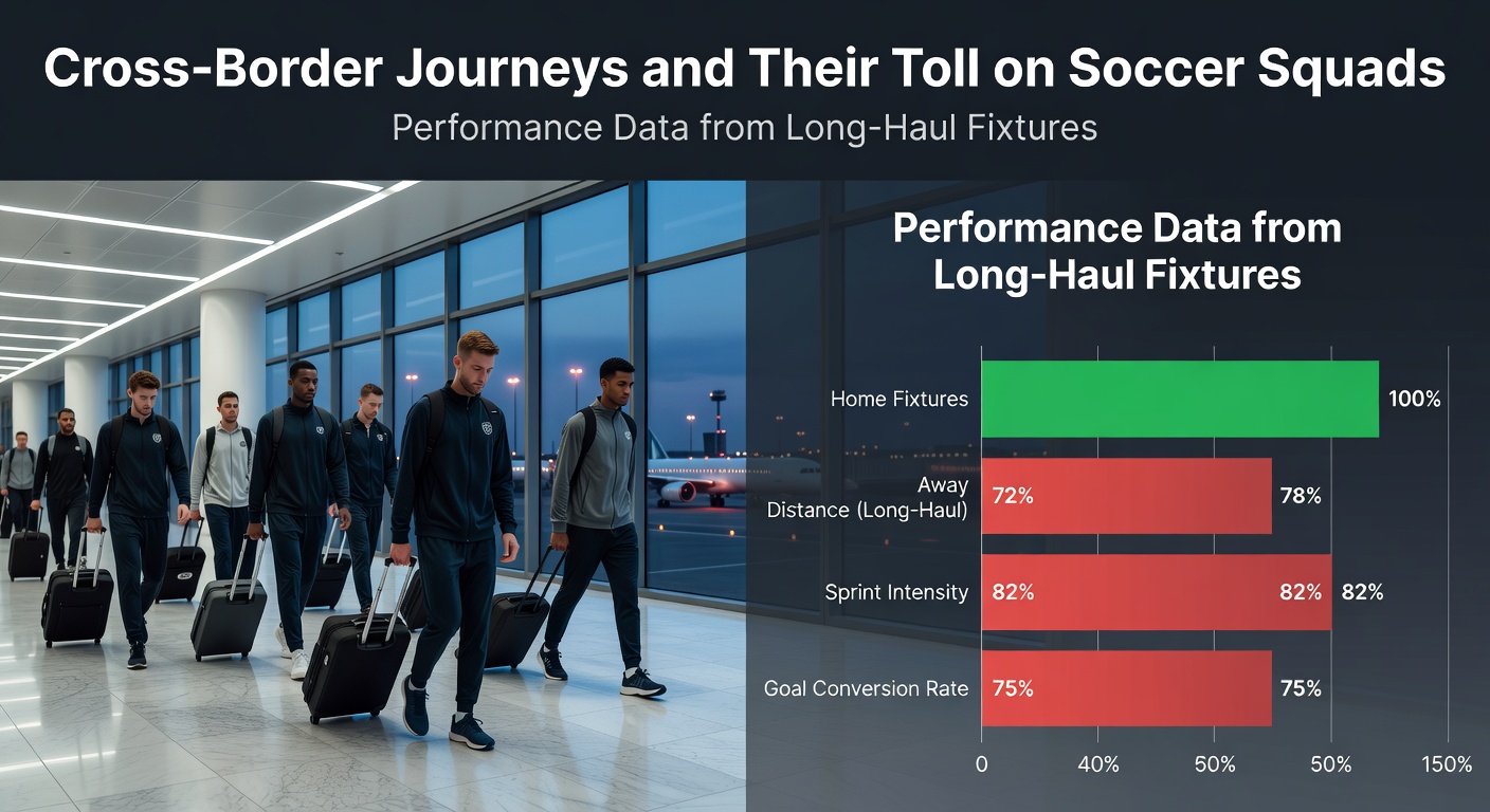 Soccer team players boarding a long-haul flight for an international match, highlighting the physical demands of cross-border travel on squads
