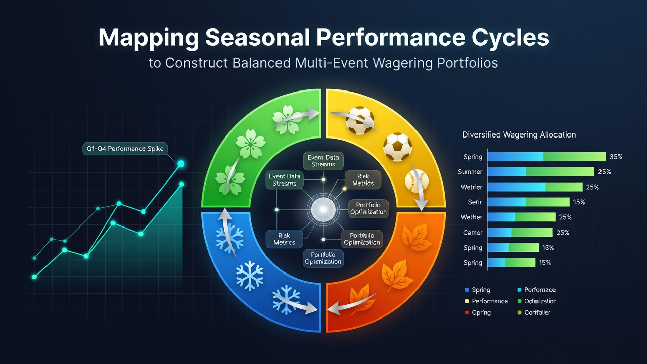 Seasonal sports performance data charts showing cycle patterns across multiple events