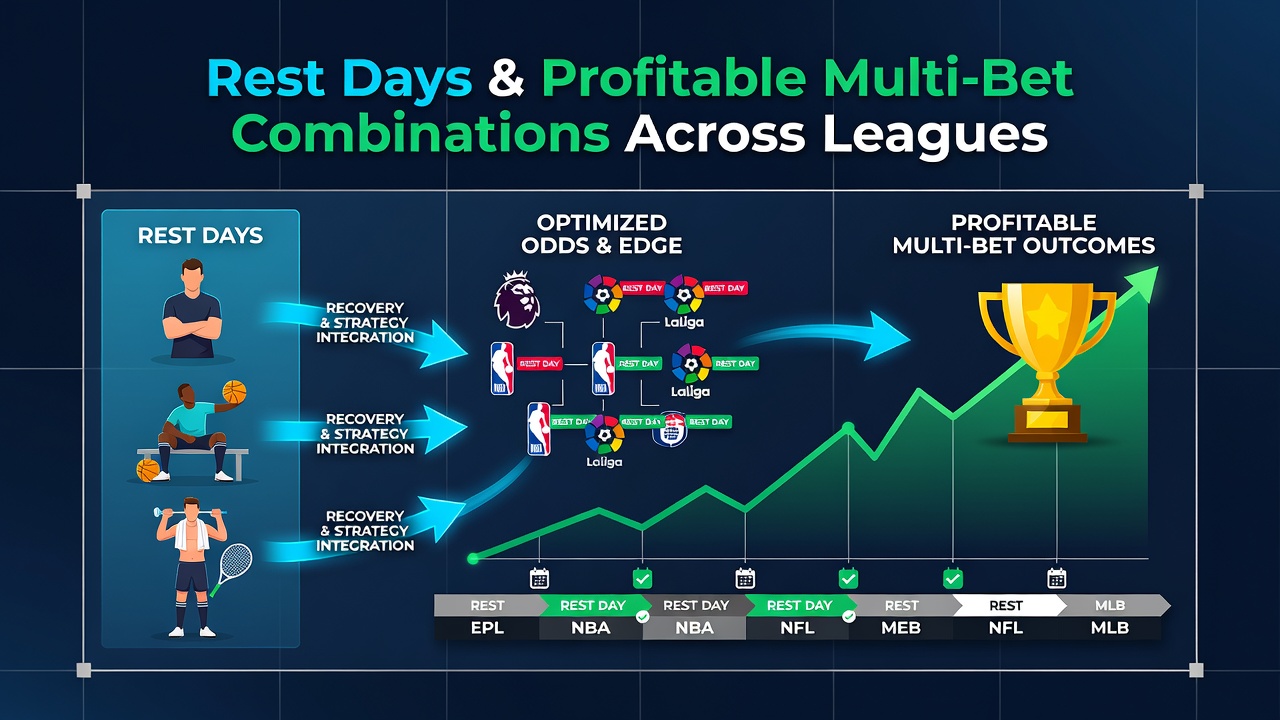 Data visualization of rest day effects on multi-bet outcomes in global soccer markets