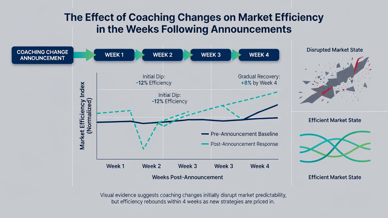 Data visualization of betting market line movements following coaching changes in multiple leagues